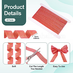 20 ярд блестящих саржевых лент из полиэстера с эффектом металлик&nbsp;OCOR-TA0001-74B