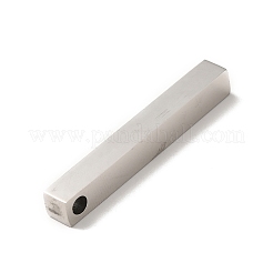 変色しない304ステンレススチールペンダント  直方体のチャーム  ステンレス鋼色  40x5x5mm  穴：3mm&nbsp;STAS-M311-11P
