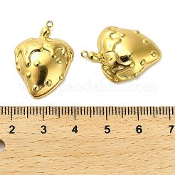 304ステンレスペンダント  ゴールドカラー  苺  26x19x5mm  穴：1.4mm&nbsp;STAS-D195-02G-01