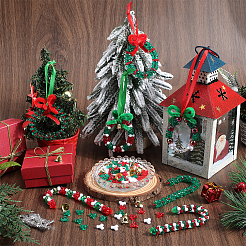 Perlenset aus Acryl und Kunststoff mit Weihnachtsbonbons&nbsp;DIY-SC0026-81B