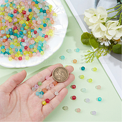 Матовые прозрачные стеклянные бусины&nbsp;FGLA-PA0001-02B