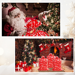 Рождественские 3шт прямоугольные пластиковые подарочные пакеты для хранения&nbsp;ABAG-WH20010-08B