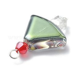 Galvanoplastie pendentifs en perles de verre transparent&nbsp;PALLOY-JF02116