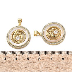 Латунные микро проложить кубического циркония подвески KK-U070-04A-G