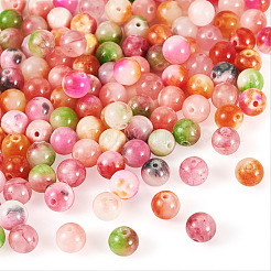 120 шт. 6 стилей бусины из натурального персидского нефрита и желтого нефрита G-TA0002-59