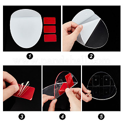 Акриловая настенная клейкая стойка для хранения маршрутизатора&nbsp;DIY-WH0430-186B