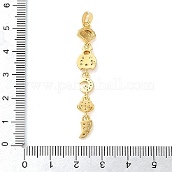 Pendentifs en laiton zircon cubique transparent&nbsp;KK-D101-01A-G