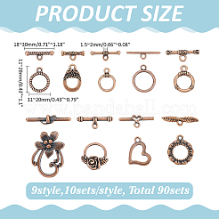90 Satz 9 Stile Knebelverschlüsse im tibetischen Stil&nbsp;FIND-WR0011-86R
