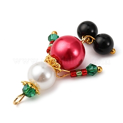 2 шт. подвески в виде человека из стеклянных бусин PALLOY-MZ00784