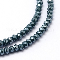 Граненый граненый полный радуга гальванических стеклянных бус стренги&nbsp;X-EGLA-M004-2mm-A05