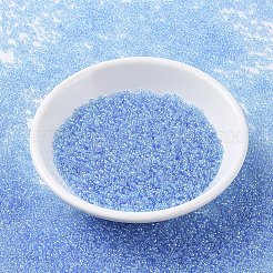 MIYUKIラウンドロカイユビーズ  日本製シードビーズ  11/0  (rr299) ペールサファイア ab  11/0  2x1.3mm  穴：0.8mm  約1111個/10g&nbsp;X-SEED-G007-RR0299