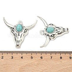 Богемные синтетические бирюзовые подвески в виде коров&nbsp;FIND-Z112-01AS-04