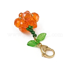 2 шт. подвеска в виде стеклянных бусин из тыквы на тему Хэллоуина HJEW-MZ00283