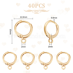 40 шт. латунная фурнитура для сережек-колец&nbsp;KK-UN0002-42