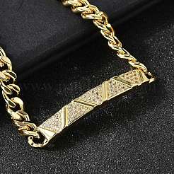 Латунные браслеты с микропаве из чистого кубического циркония BJEW-F498-03B-G