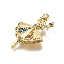 Стойки обшивки латунь микро проложить Циркон подвеску KK-D343-14G-B