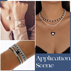 500 шт. 6 вида круглых бусин из нержавеющей стали 304 с прострочкой STAS-SC0006-94