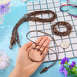 Conjuntos de collar y pulsera ajustables de cordón de poliéster encerado coreano&nbsp;SJEW-TAC00006