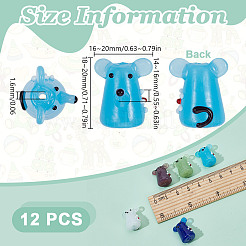 12шт ручной работы бусины лэмпворк&nbsp;LAMP-DR0001-12