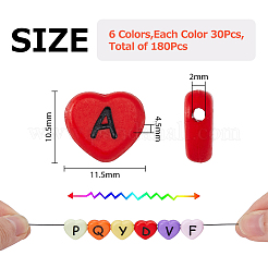 180 pz 6 colori perline acriliche opache con foro orizzontale&nbsp;SACR-HY0001-01