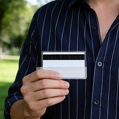 15 porte-carte d'identité en plastique à bande magnétique&nbsp;AJEW-CP0011-63