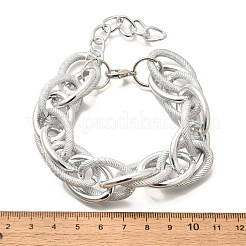 Браслеты из сплава в стиле панк и хип-хоп с цепочками роло для женщин и мужчин&nbsp;BJEW-K270-01P