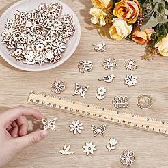 150 шт. необработанных деревянных вырезов DIY-GO0002-73