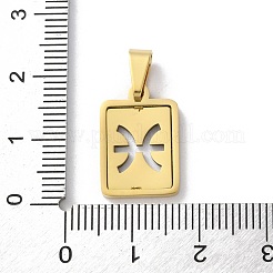 Pendentifs douze constellations en acier inoxydable 304&nbsp;STAS-S152-02G-L