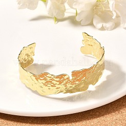 Латунные браслеты-манжеты с покрытием стойки BJEW-A137-06G