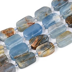 Нити из натурального голубого кальцита G-T138-26A-13