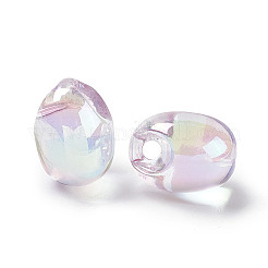 Placcatura uv perline acriliche iridescenti arcobaleno&nbsp;OACR-H015-12