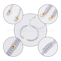 Плетеный нейлоновый браслет материалы AJEW-PH0001-18