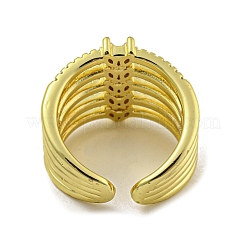 Манжеты из латуни с микро паве кубический цирконий для женщин&nbsp;LS-RJEW-E294-04G-03