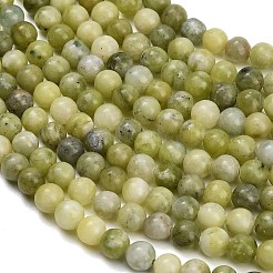 Perles de jade naturel chinois du sud en rangs&nbsp;G-Z158-A01-6mm