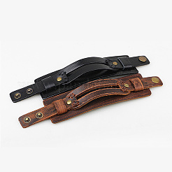 1шт. широкий шнур из воловьей кожи браслеты BJEW-CL0001-07B