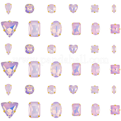 Стеклянный стальной коготь пришитый стразы&nbsp;FIND-WH20040-07G-05