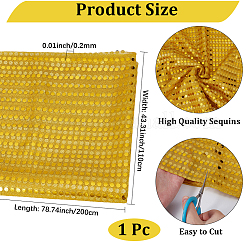 Полиэстеровая ткань с пайетками&nbsp;AJEW-WH20006-352B