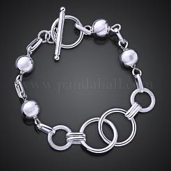 Braccialetti di collegamento ad anello in ottone squisiti per le donne&nbsp;BJEW-BB08951