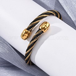 Браслеты-торсионы из нержавеющей стали 304 для женщин&nbsp;BJEW-P310-25MC