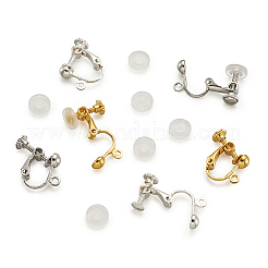 Латунный зажим на серьгах DIY-TA0002-22