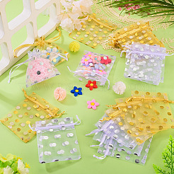 30 sachet à bijoux en organza à pois&nbsp;ABAG-TADJ0001-06A