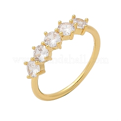 Кольца из латуни с микропаве&nbsp;RJEW-C120-18G