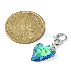 Стеклянный кулон в форме сердца&nbsp;HJEW-JM01154