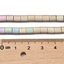 Гальванические нити матовых немагнитных синтетических гематитовых бусин G-G089-B01-13