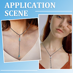 24 шт. 2-х цветное полиэстеровое ожерелье AJEW-SC0003-81