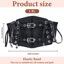 La boucle en polyester et alliage PU desserre les ceintures à chaîne&nbsp;AJEW-WH20060-19C