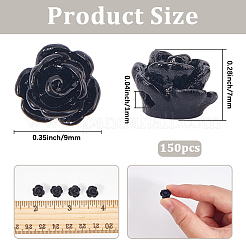 150шт непрозрачные бусины из смолы CRES-PA0001-01