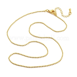 Ожерелья из латунных граненых шариков для женщин&nbsp;NJEW-D302-21G