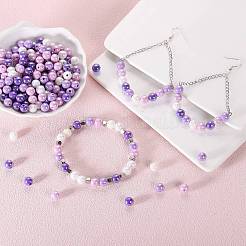 400pcs 4 couleurs perles acryliques opaques&nbsp;MACR-SZ0001-79C