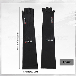 Перчатки для велоспорта на открытом воздухе из полиэстера с двумя половинными пальцами&nbsp;AJEW-WH20020-192B